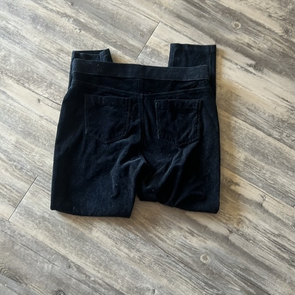 Black Corduroy Stretchy Skinny Slacks - Picture 3 of 3